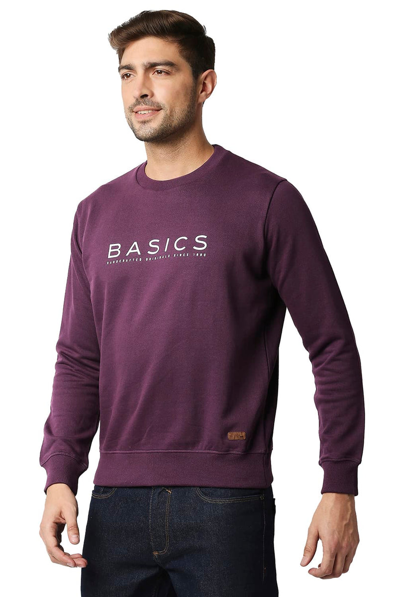 BASICS MUSCLE FIT BRUSHED FLEECE PULLOVER SWEATER