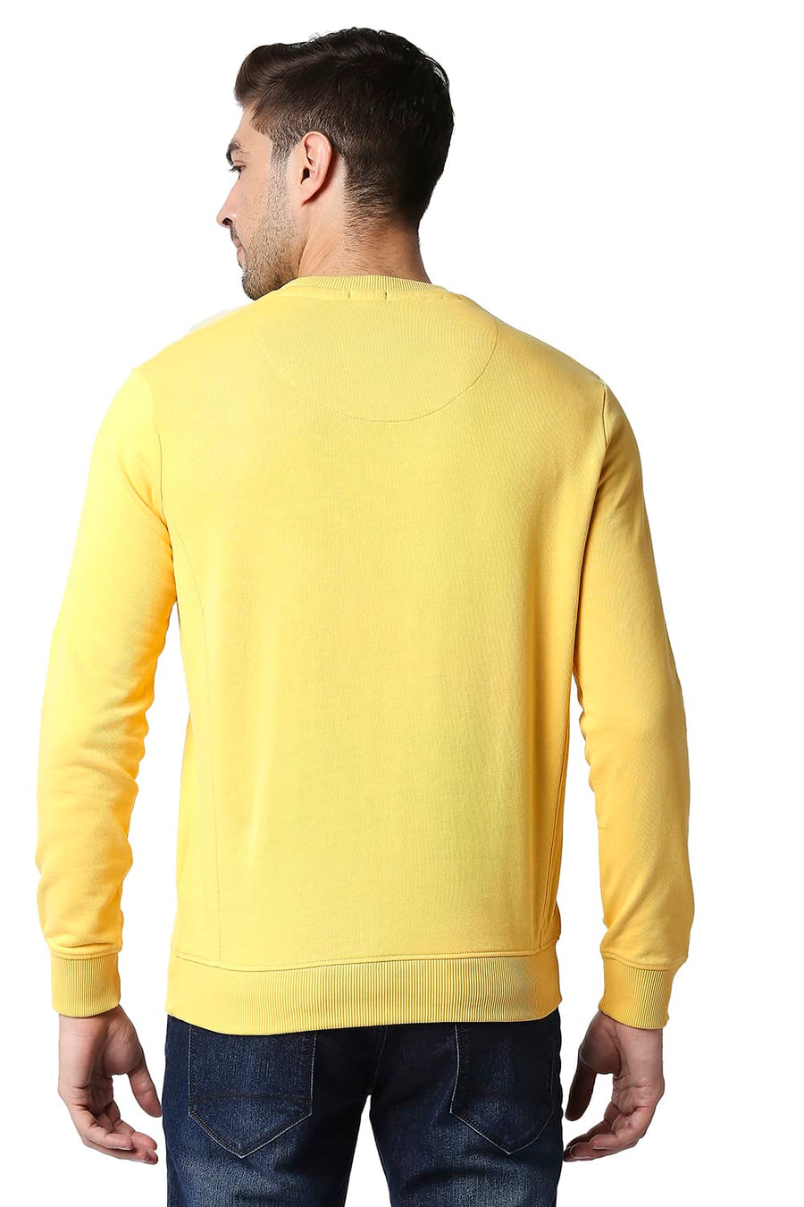 BASICS MUSCLE FIT SNAPDRAGON NON BRUSHED FLEECE PULLOVER SWEATER