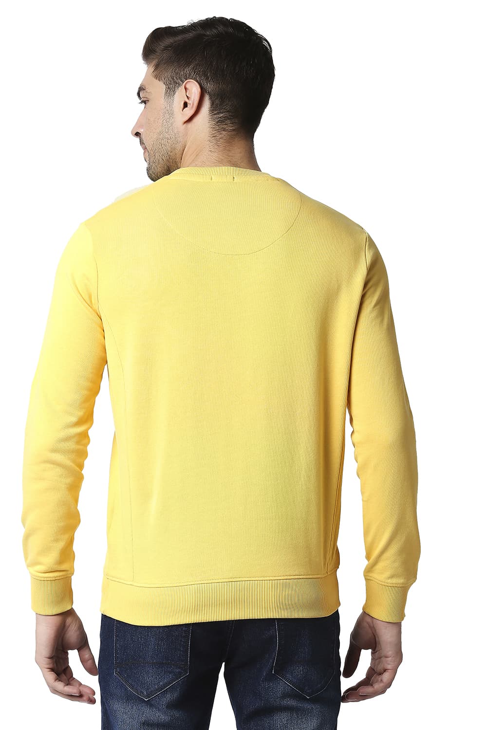 BASICS MUSCLE FIT NON BRUSHED FLEECE PULLOVER SWEATER