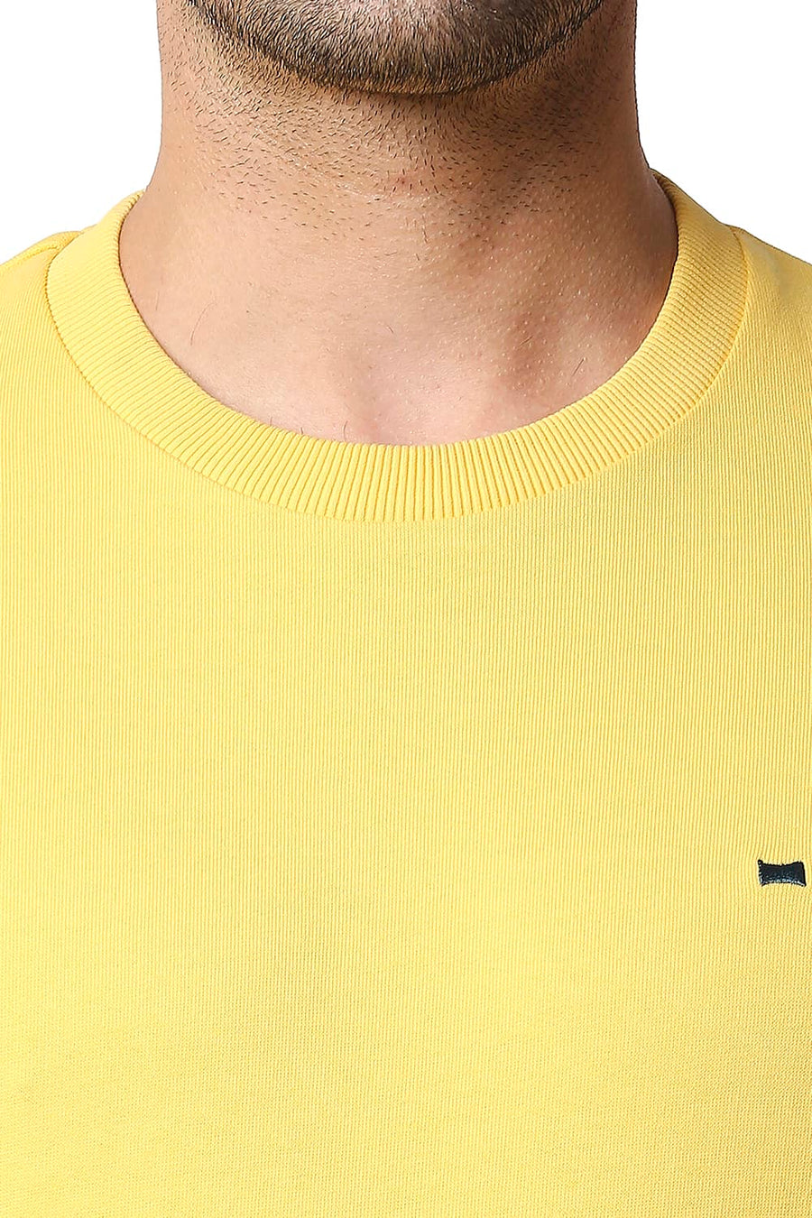 BASICS MUSCLE FIT SNAPDRAGON NON BRUSHED FLEECE PULLOVER SWEATER