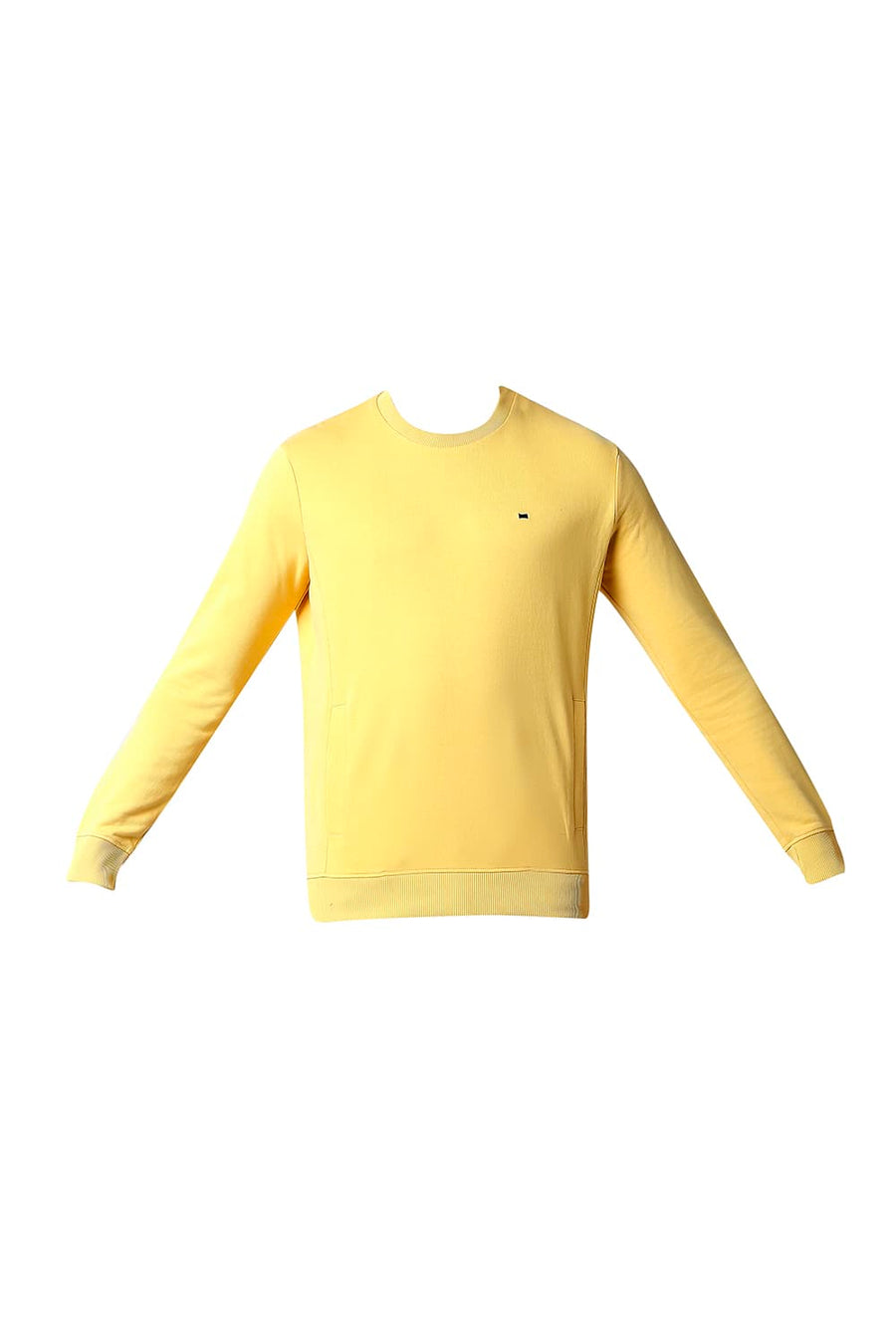 BASICS MUSCLE FIT SNAPDRAGON NON BRUSHED FLEECE PULLOVER SWEATER