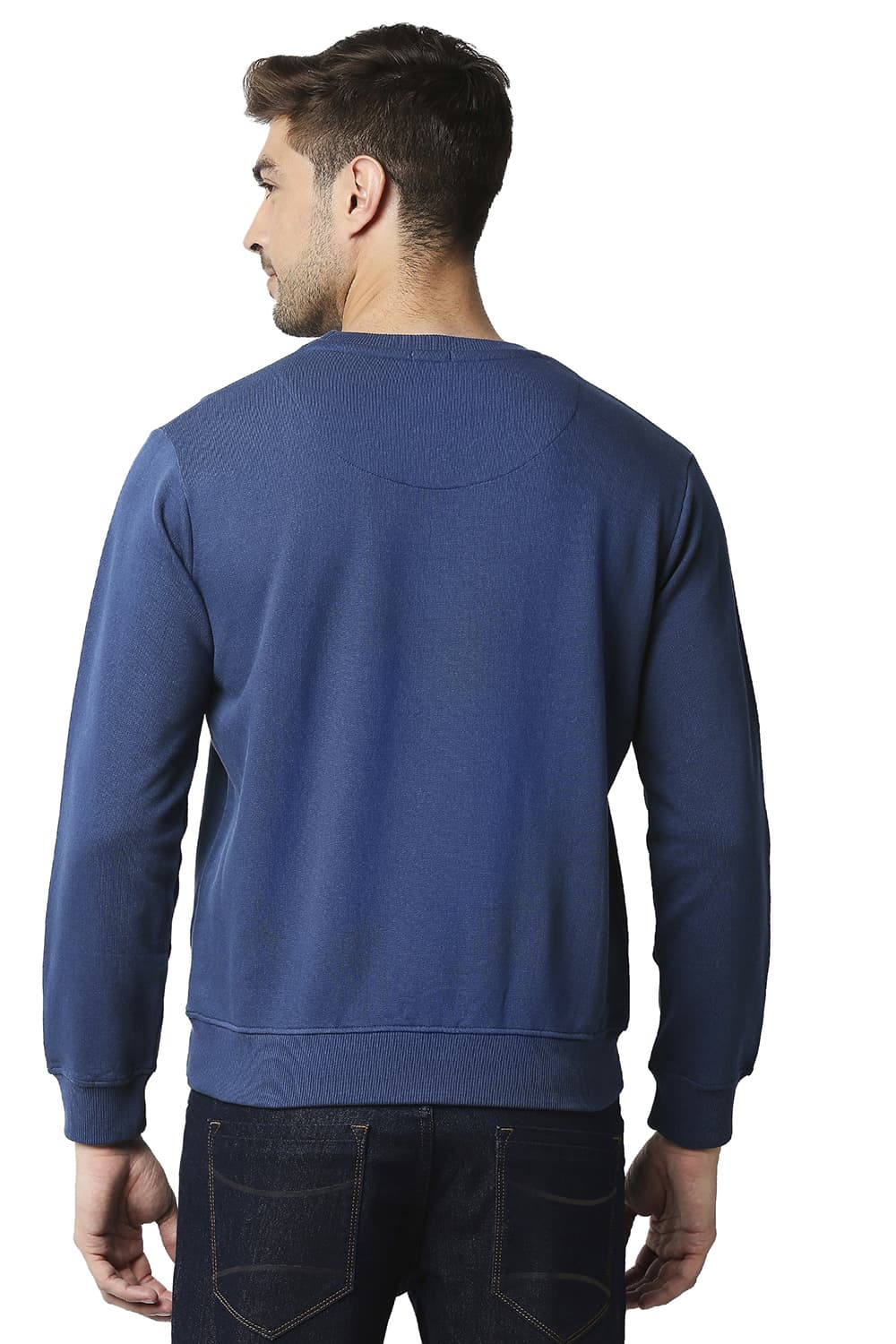 BASICS MUSCLE FIT BRUSHED FLEECE PULLOVER SWEATER