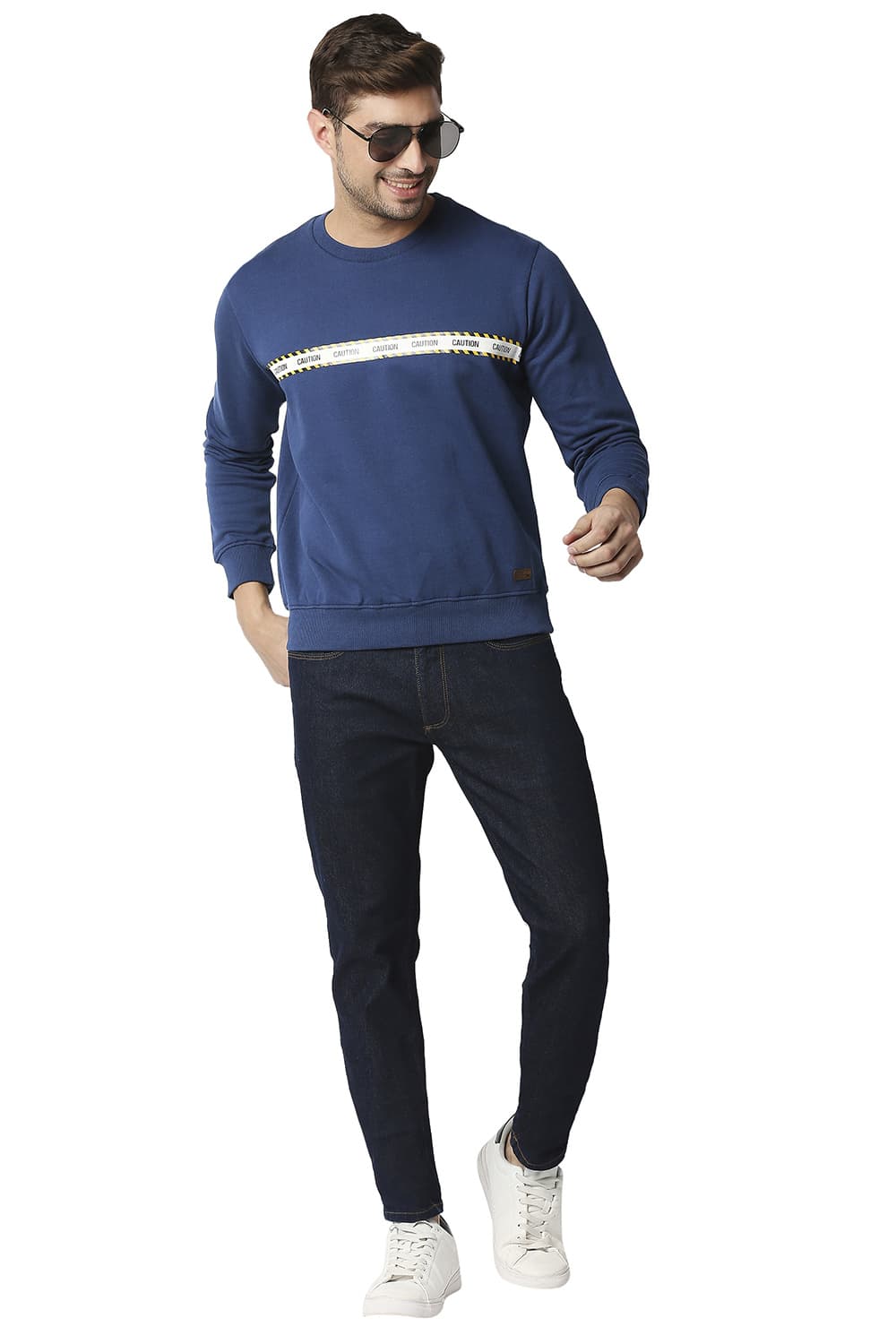 BASICS MUSCLE FIT BRUSHED FLEECE PULLOVER SWEATER