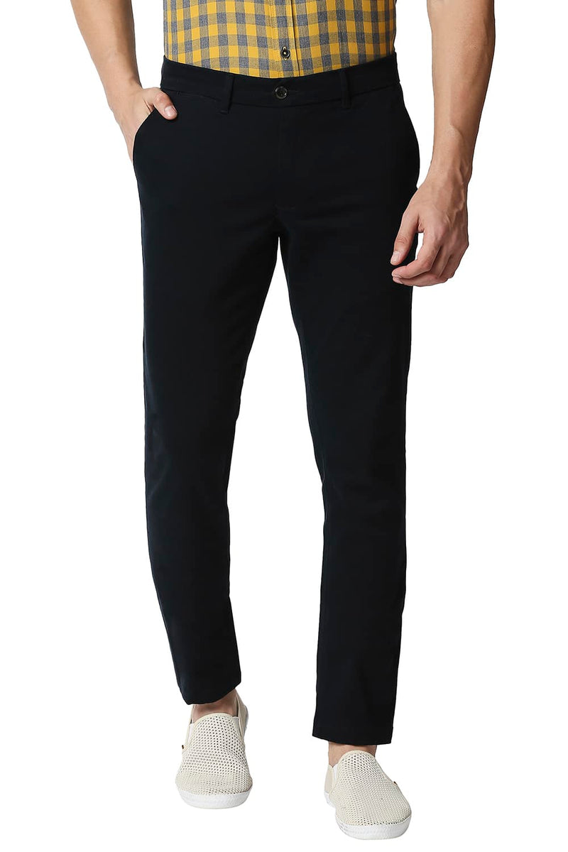 BASICS TAPERED FIT STRETCH TROUSERS