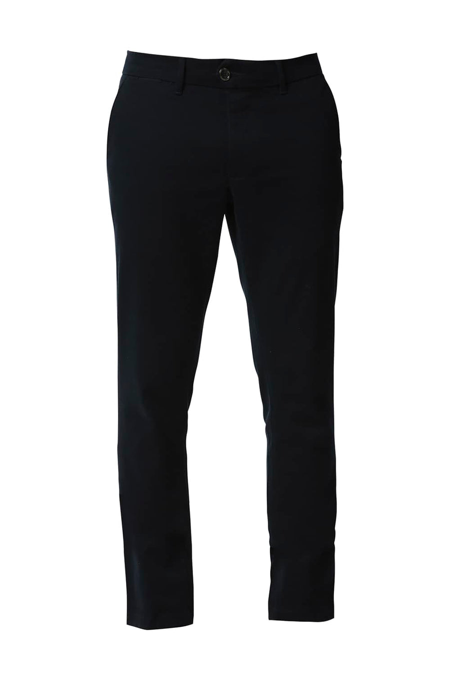 BASICS TAPERED FIT VULCAN NAVY STRETCH TROUSERS