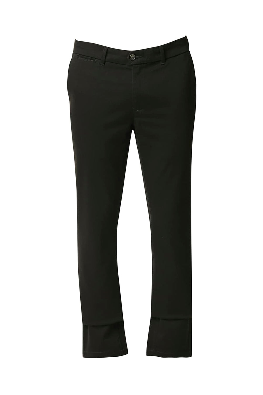 BASICS TAPERED FIT ROSIN OLIVE STRETCH TROUSERS
