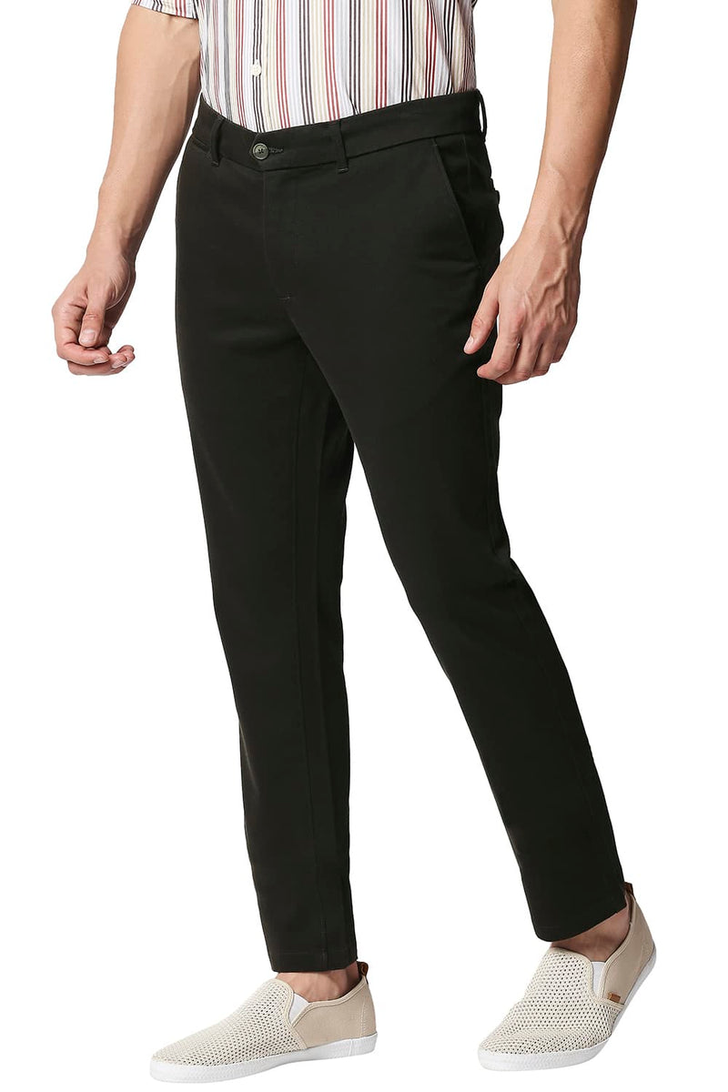 BASICS TAPERED FIT STRETCH TROUSERS