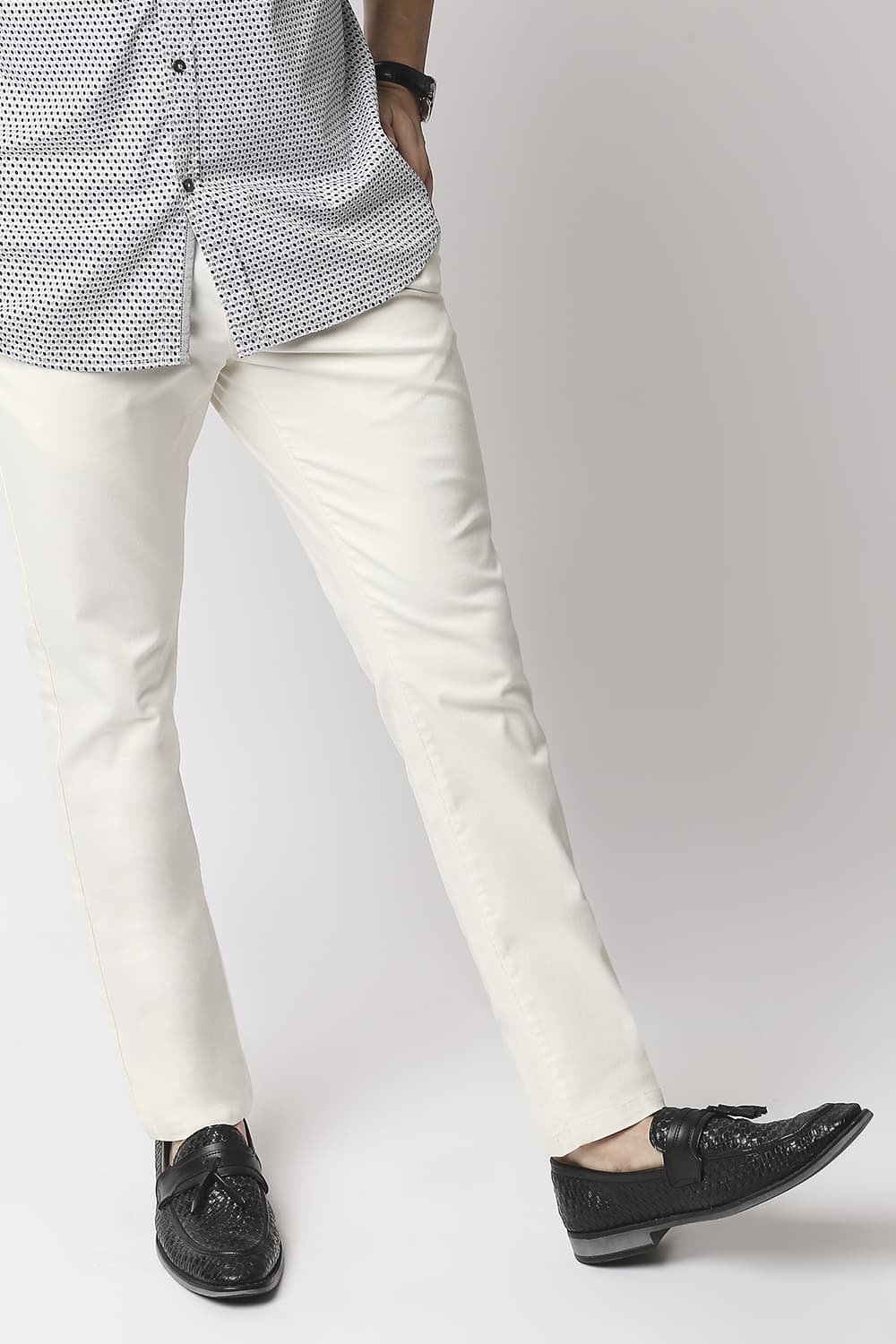 Tapered Fit Stretch Trousers