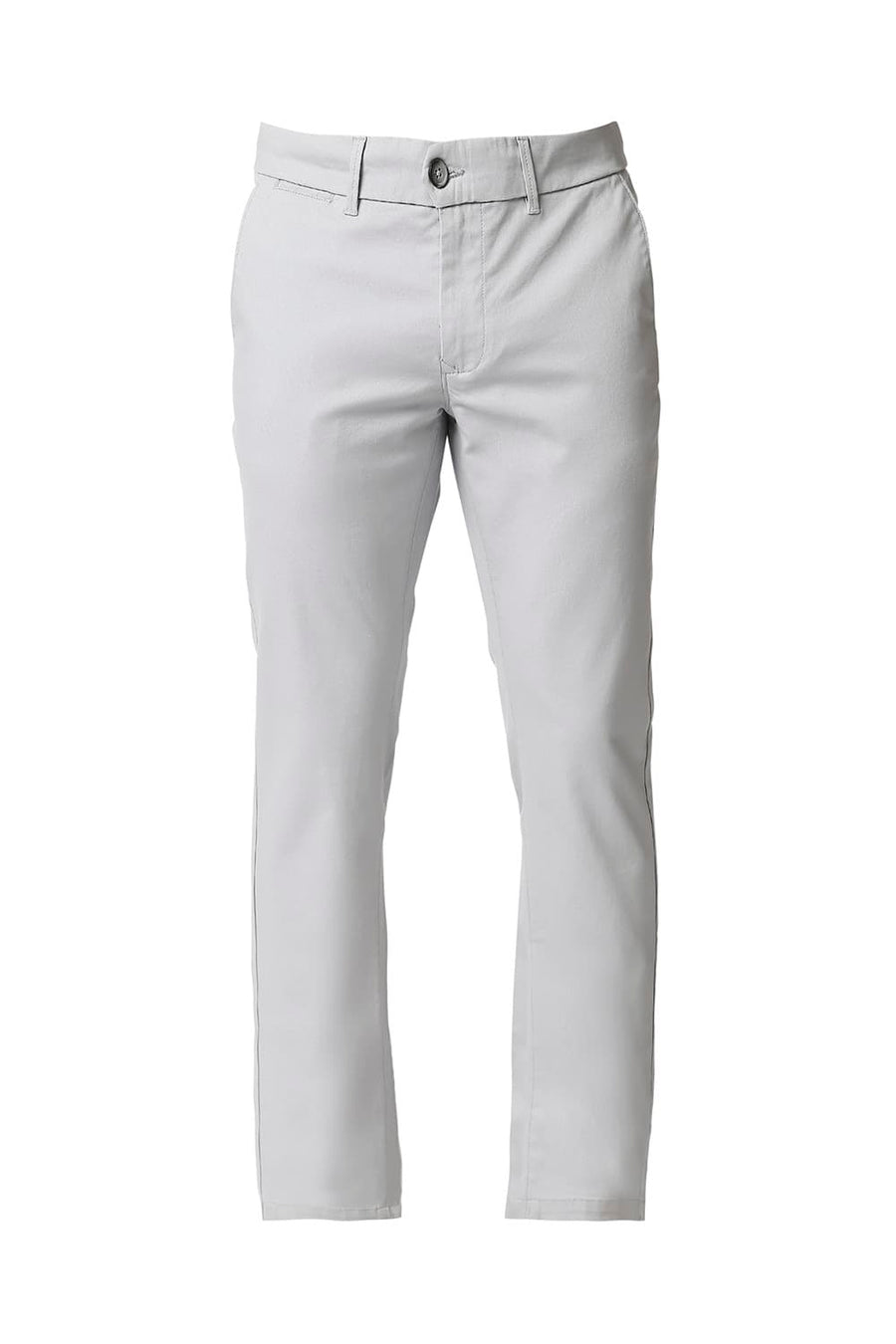 BASICS TAPERED FIT GLACIER GREY STRETCH TROUSERS