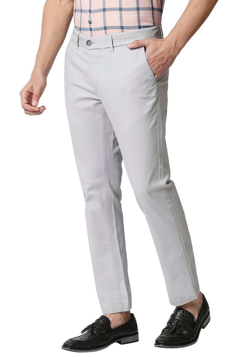 BASICS TAPERED FIT STRETCH TROUSERS