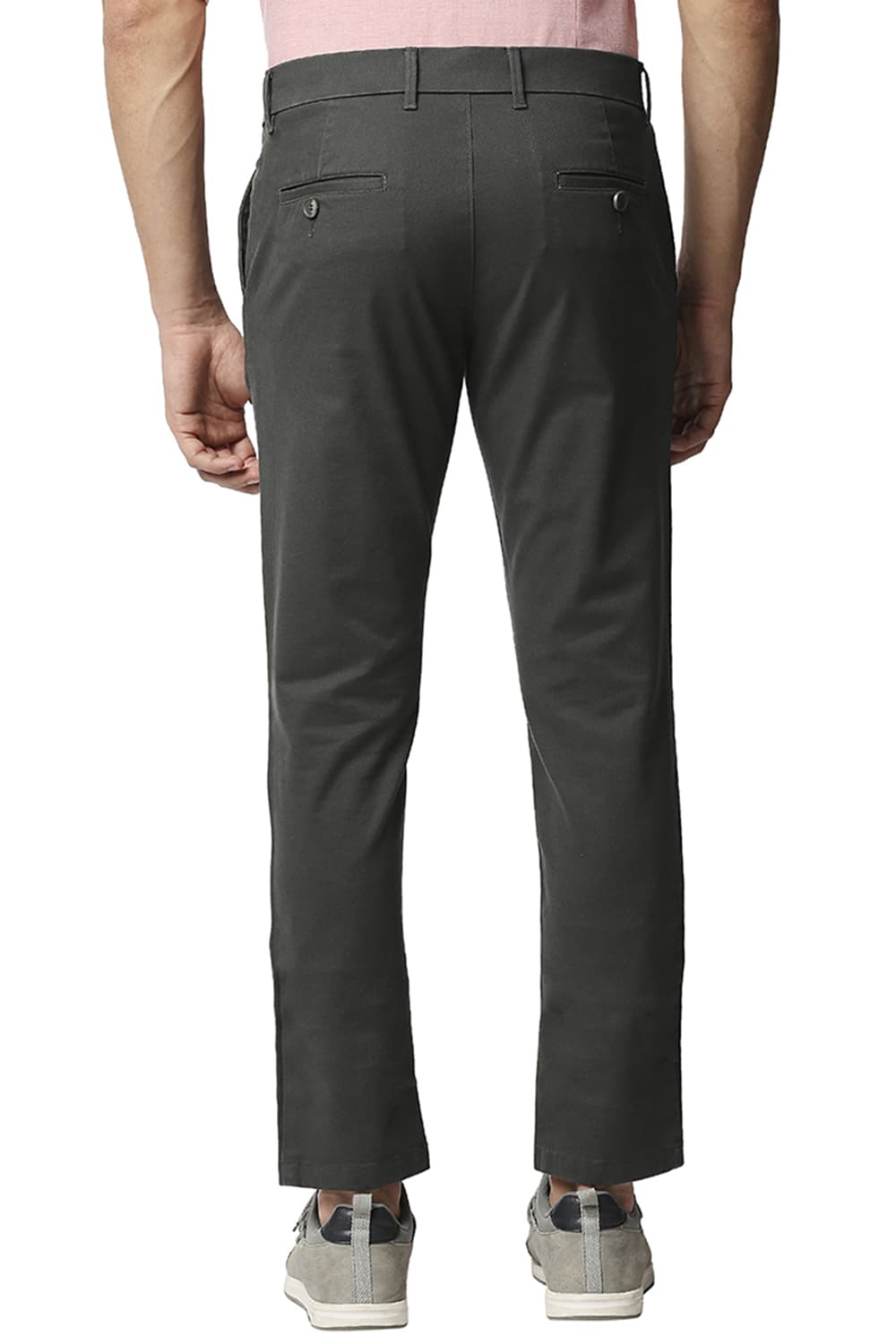 BASICS TAPERED FIT STRETCH TROUSERS