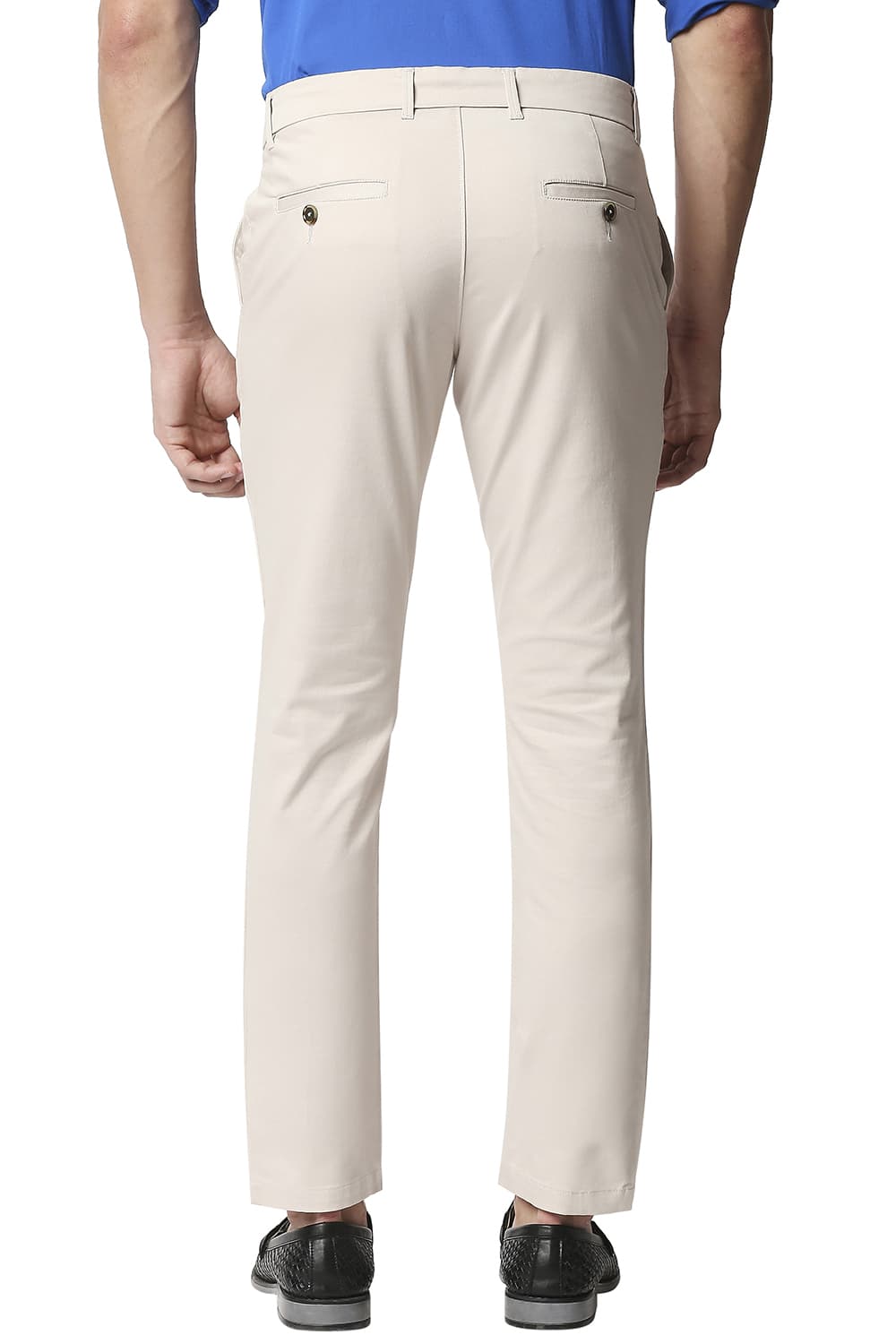 BASICS TAPERED FIT STRETCH TROUSERS