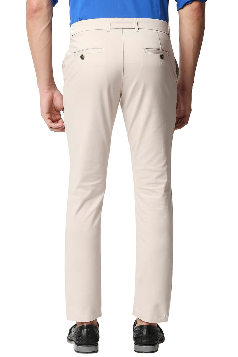 BASICS TAPERED FIT STRETCH TROUSERS