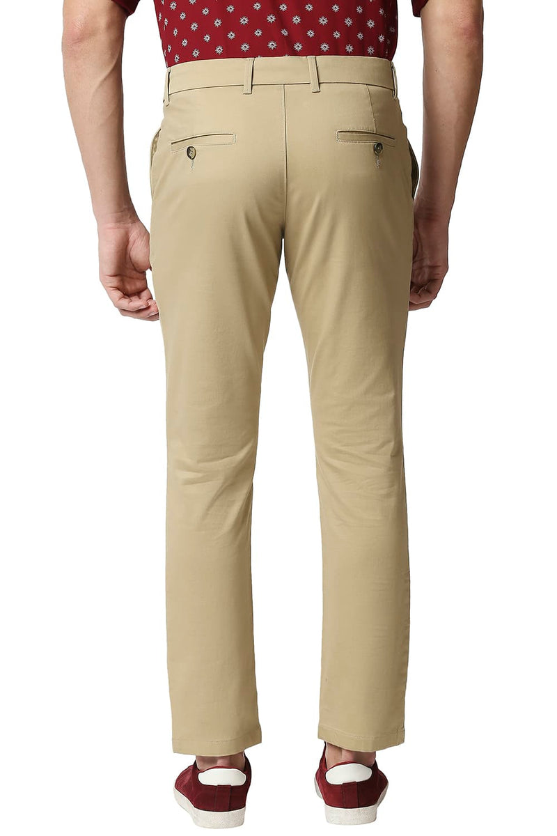 BASICS TAPERED FIT STRETCH TROUSERS