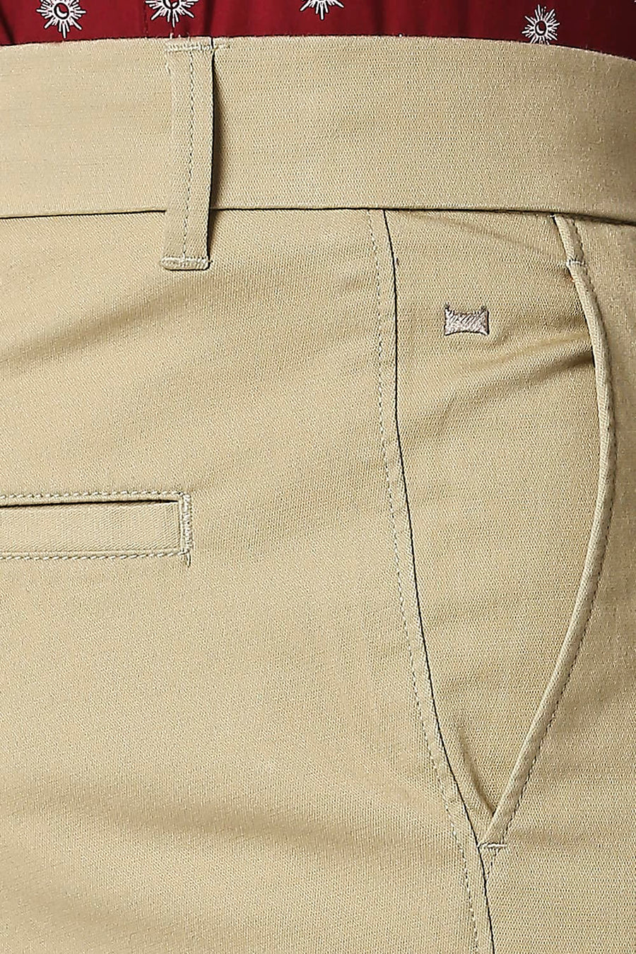 BASICS TAPERED FIT MOJAVE KHAKHI STRETCH TROUSERS