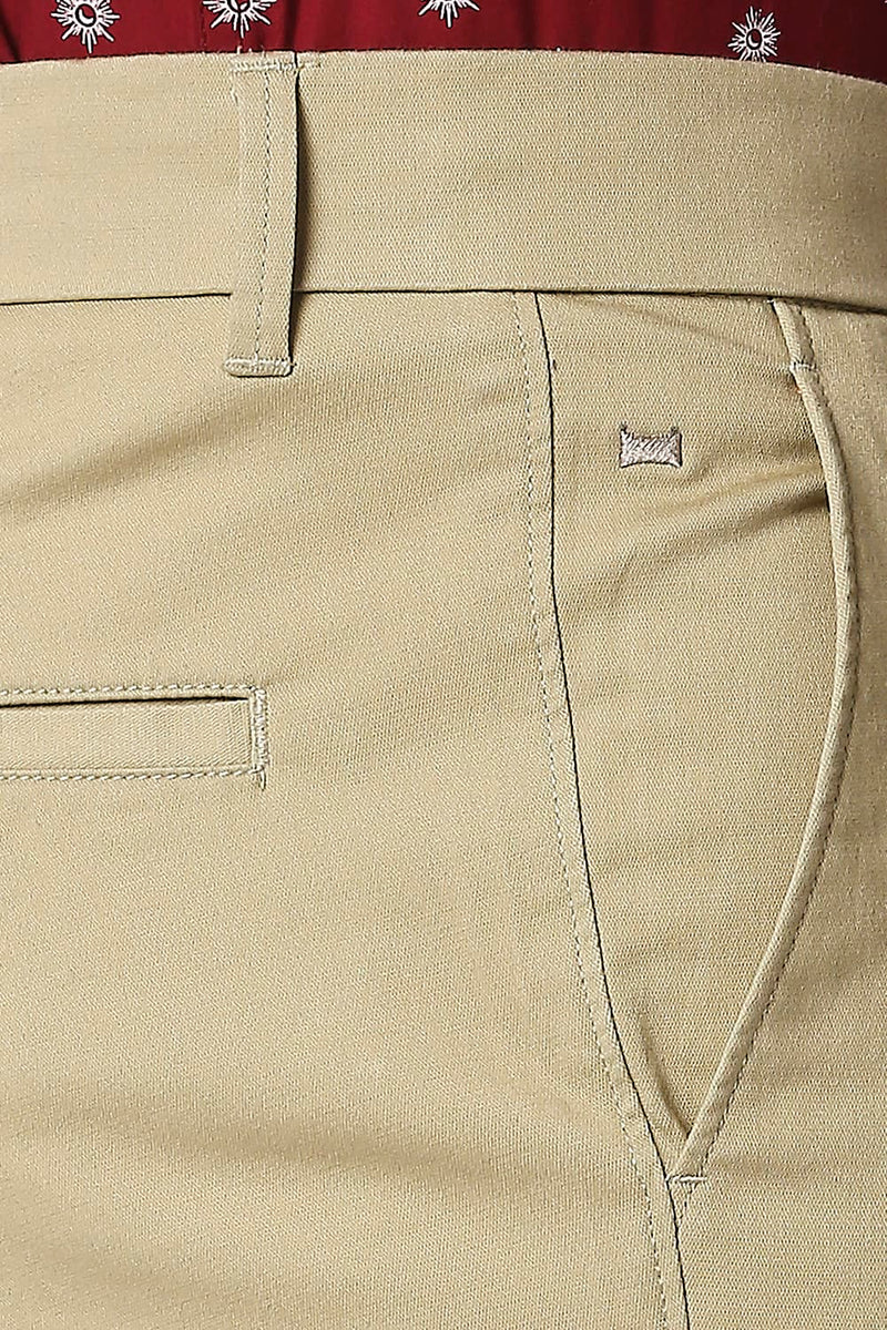 BASICS TAPERED FIT STRETCH TROUSERS