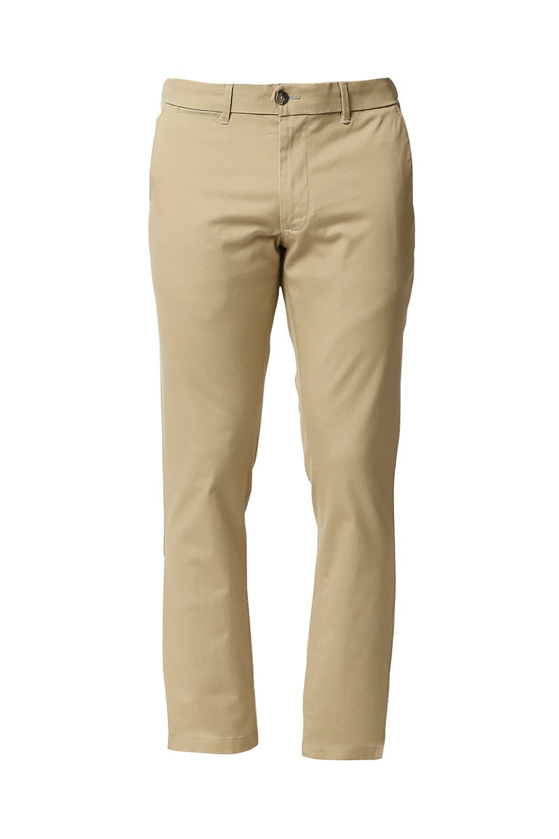 BASICS TAPERED FIT STRETCH TROUSERS