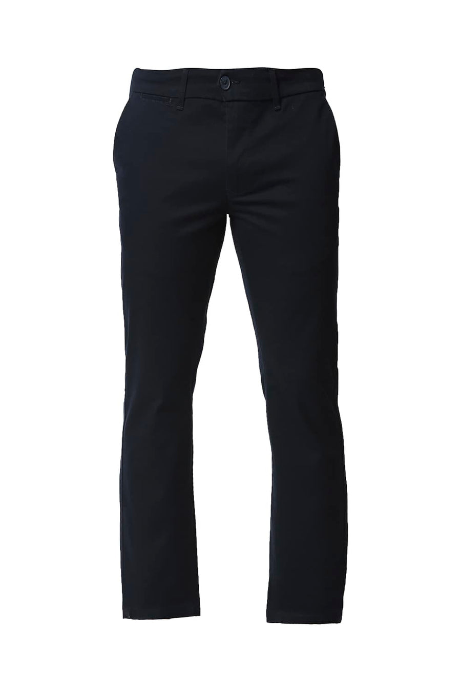 BASICS TAPERED FIT INKWELL NAVY STRETCH TROUSERS