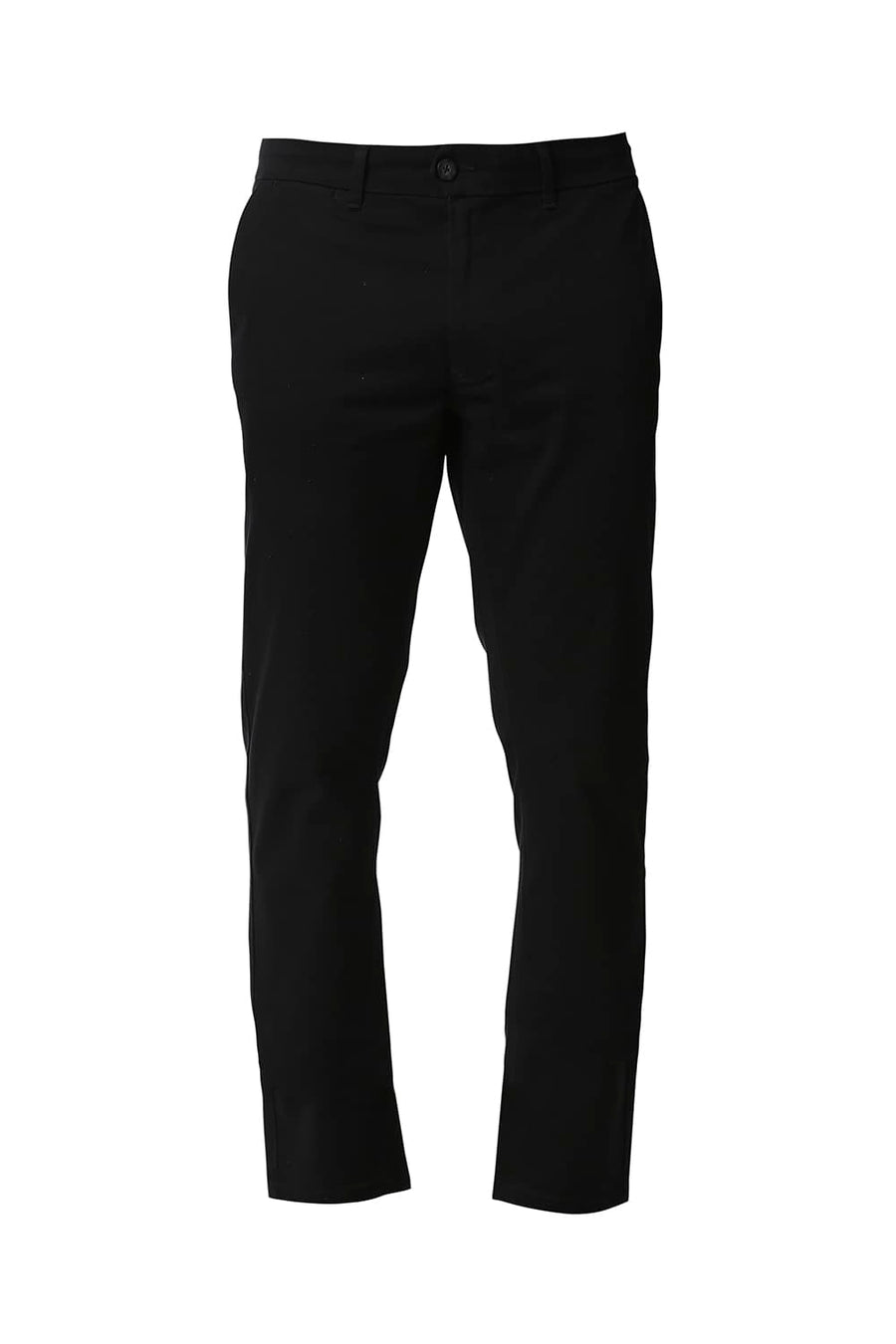 BASICS TAPERED FIT PIRATE BLACK STRETCH TROUSERS