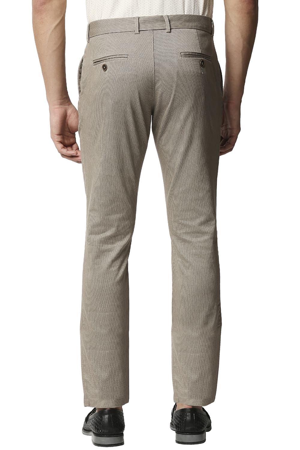 BASICS TAPERED FIT STRETCH TROUSERS