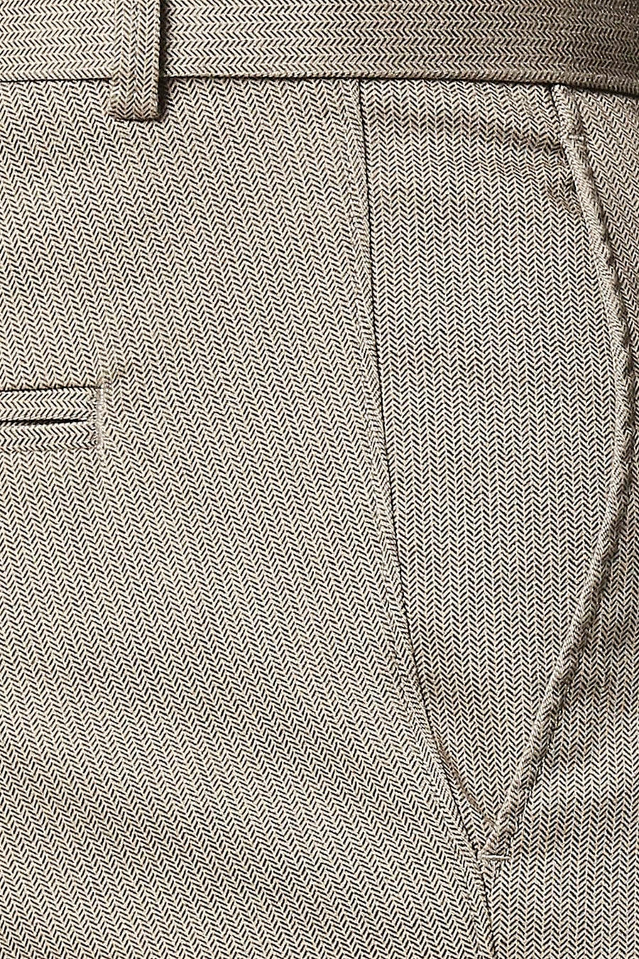BASICS TAPERED FIT SAGE BROWN STRETCH TROUSERS