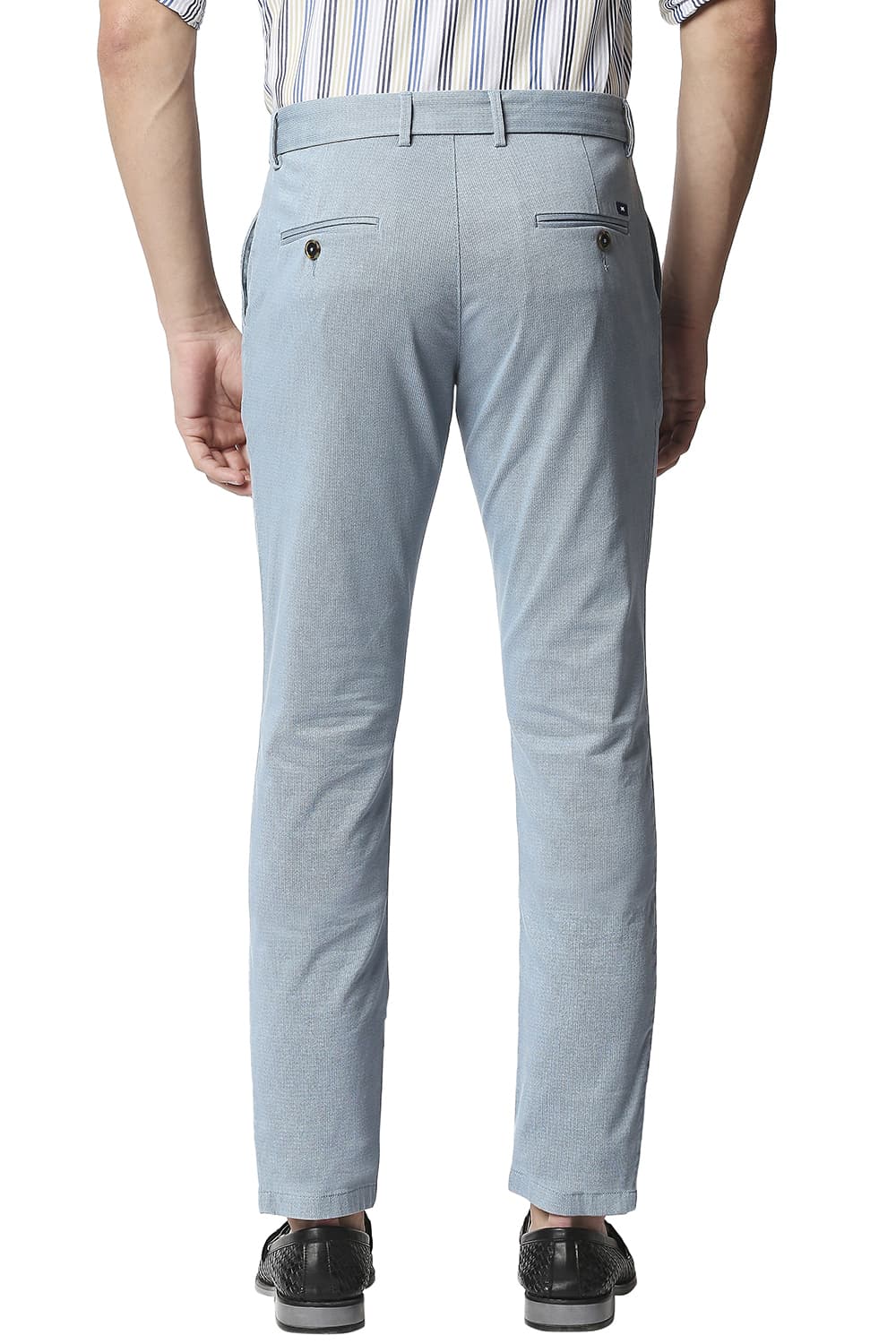 BASICS TAPERED FIT STRETCH TROUSERS