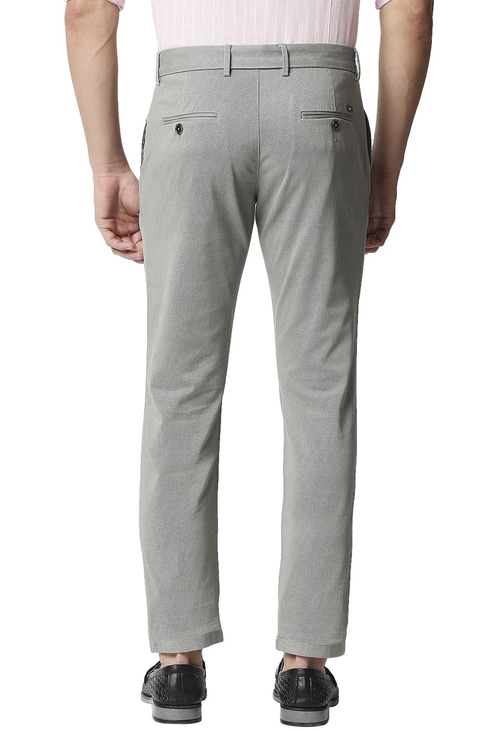 BASICS TAPERED FIT STRETCH TROUSERS