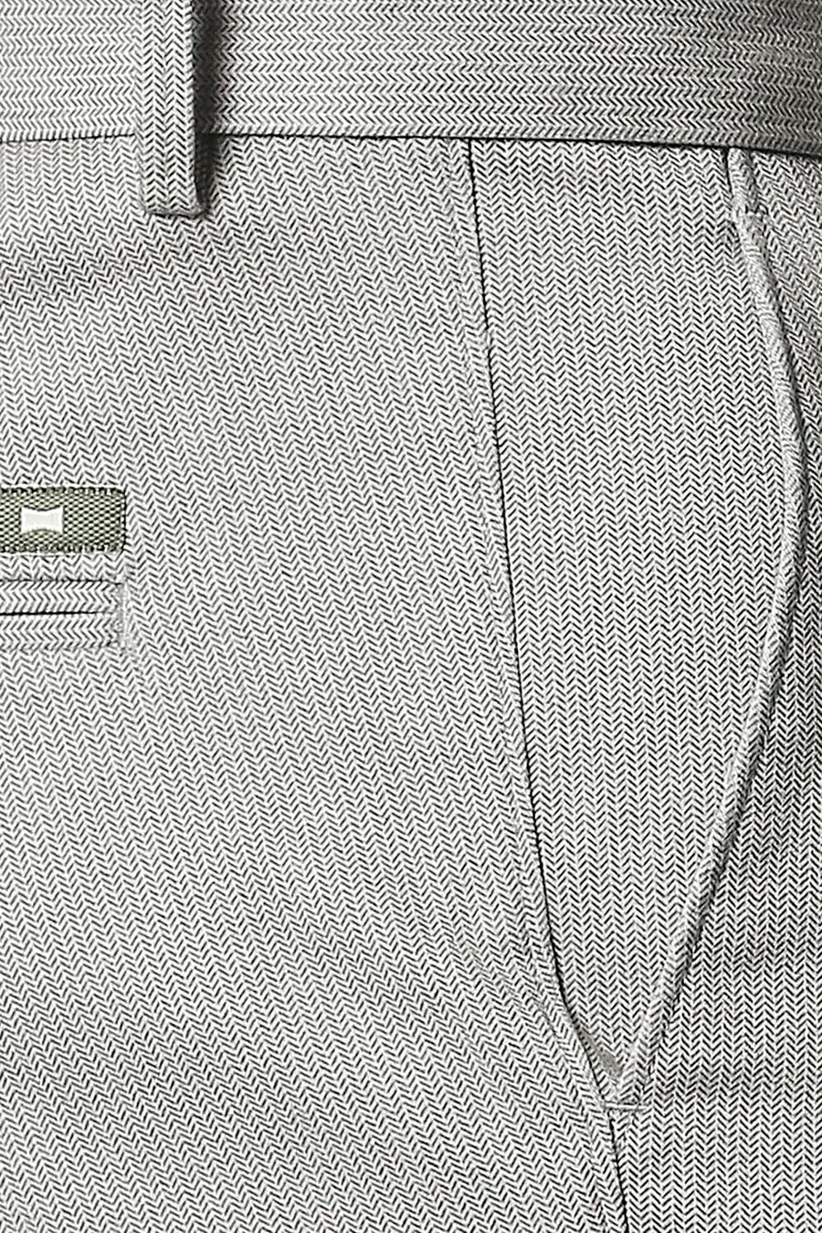 BASICS TAPERED FIT SLATE GREY STRETCH TROUSERS