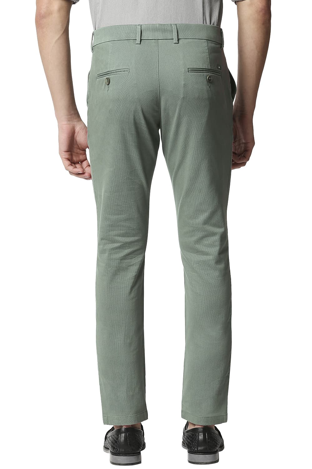 BASICS TAPERED FIT STRETCH TROUSERS