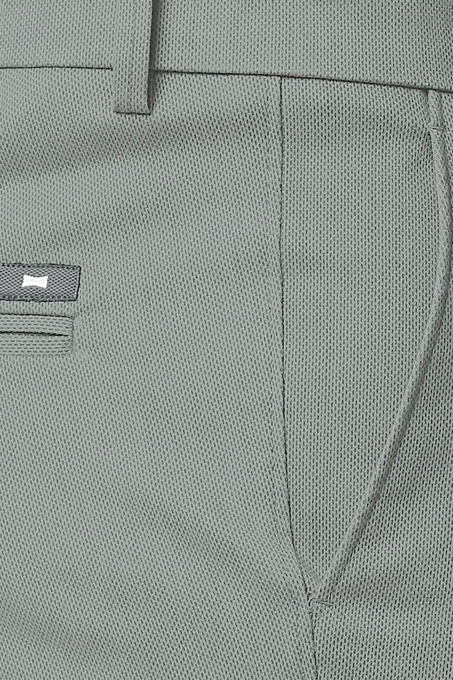 BASICS TAPERED FIT STORM GREY STRETCH TROUSERS