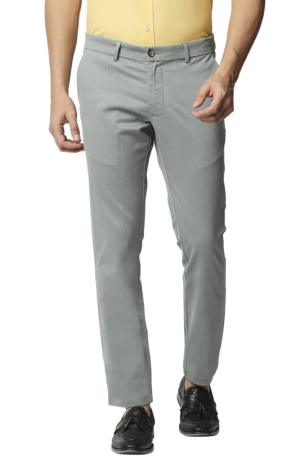 BASICS TAPERED FIT STRETCH TROUSERS