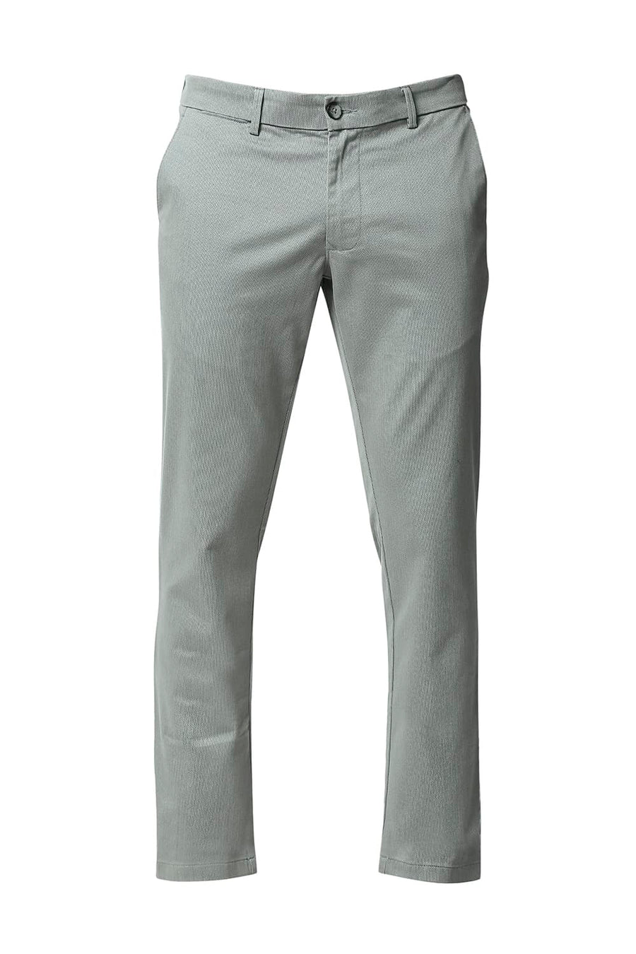 BASICS TAPERED FIT STORM GREY STRETCH TROUSERS