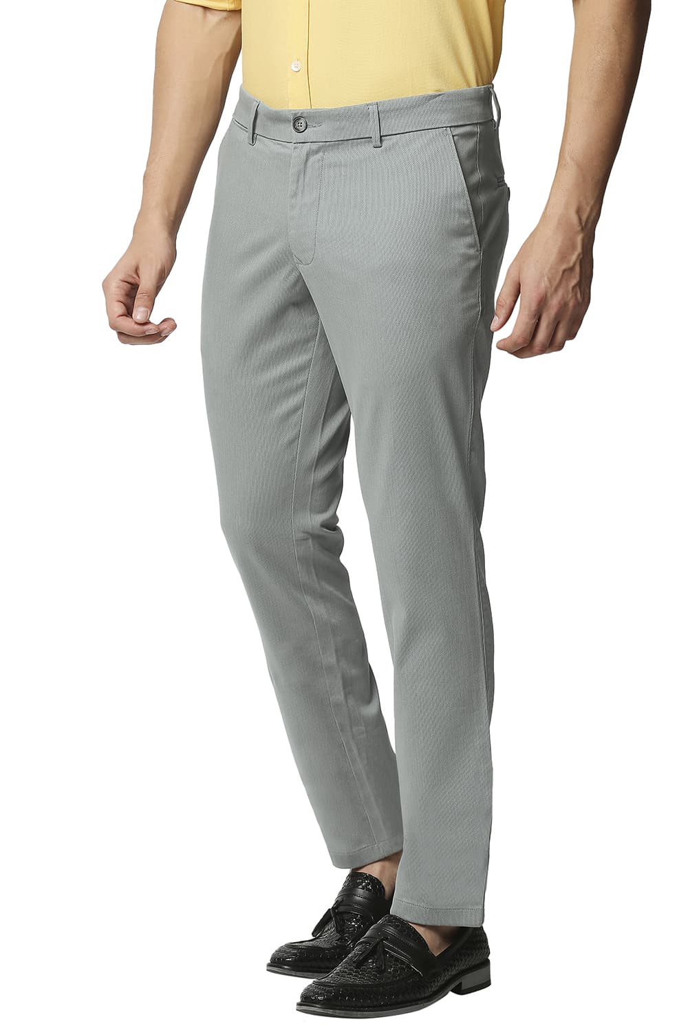 BASICS TAPERED FIT STRETCH TROUSERS