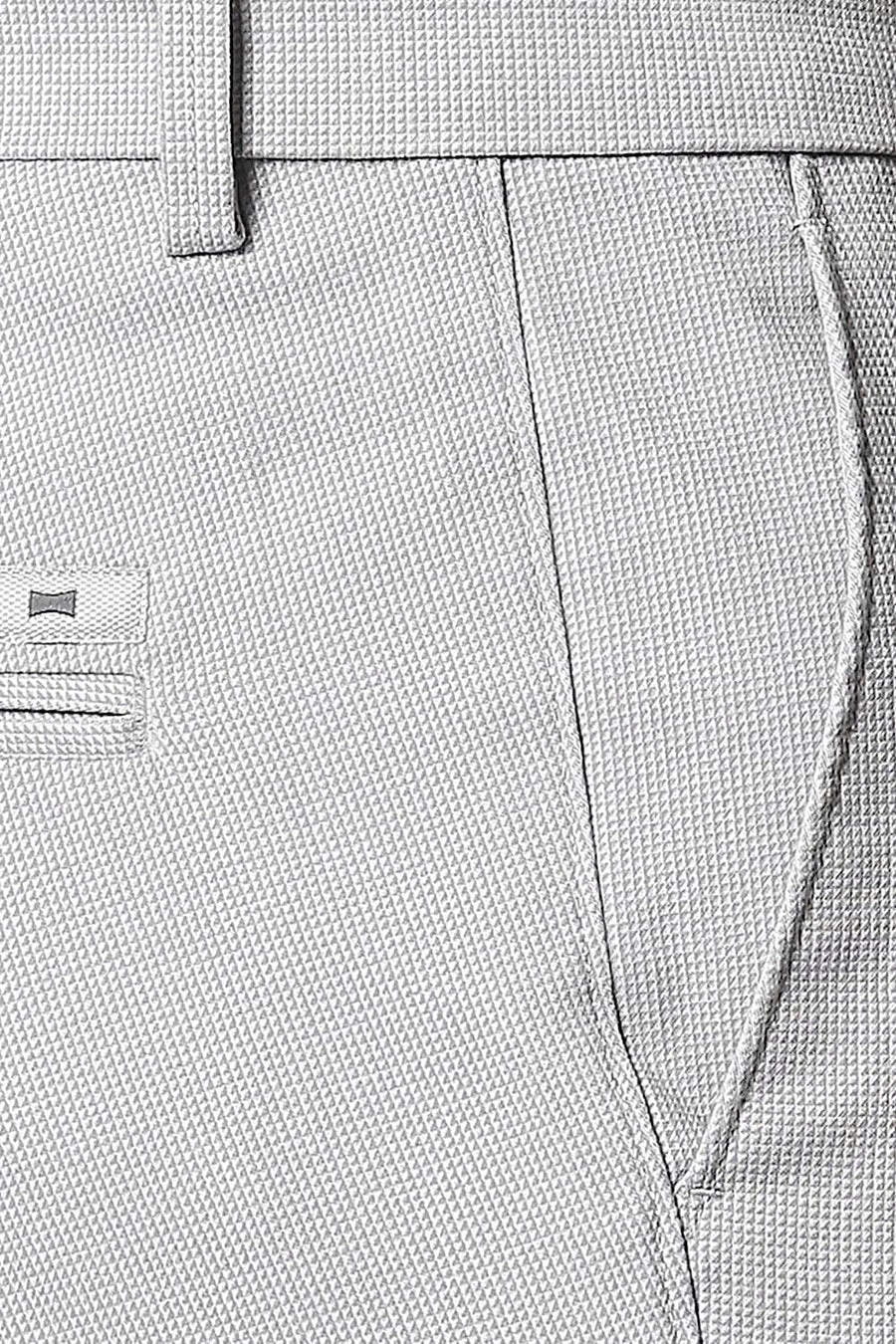 BASICS TAPERED FIT HARBOR GREY STRETCH TROUSERS