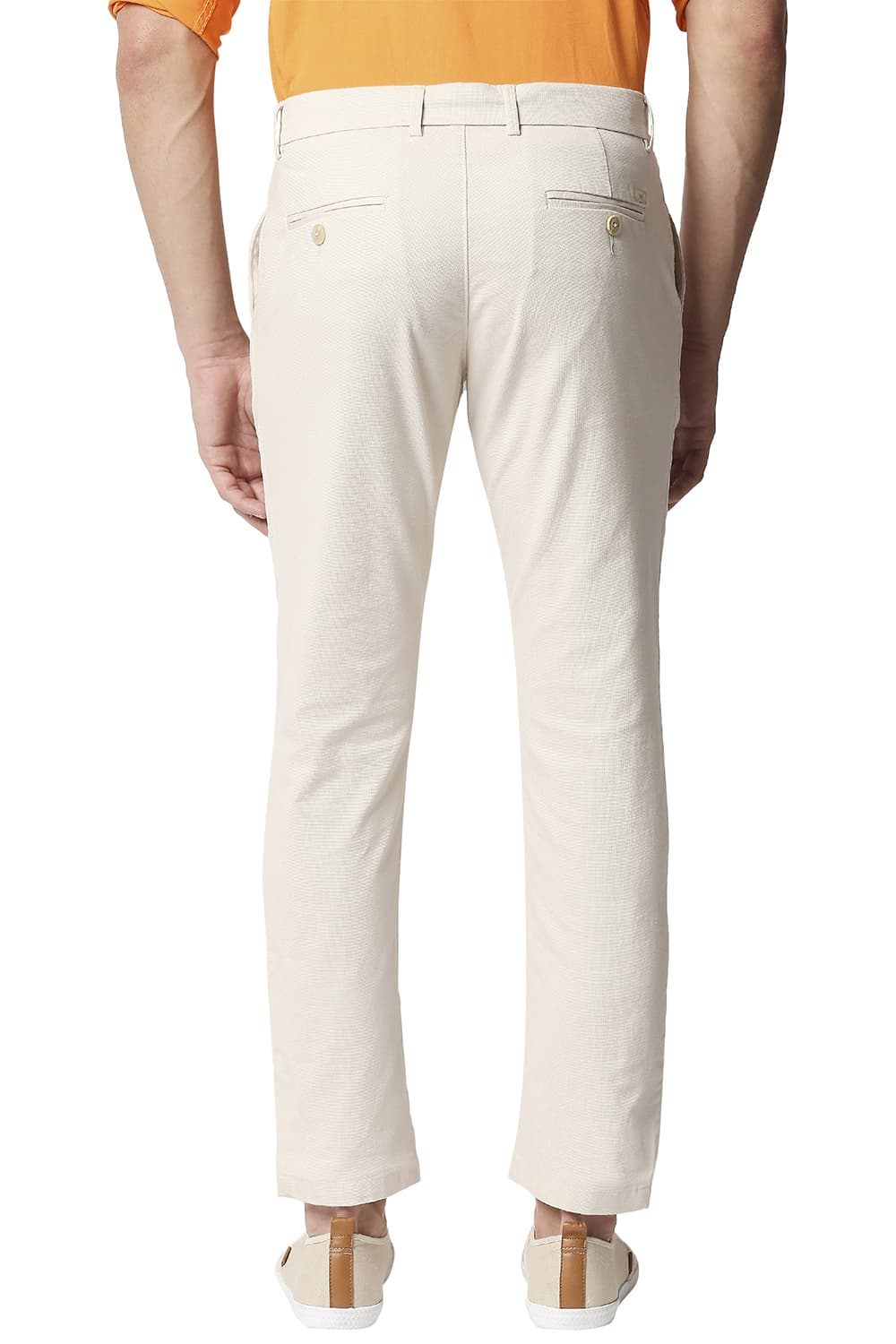 BASICS TAPERED FIT STRETCH TROUSERS