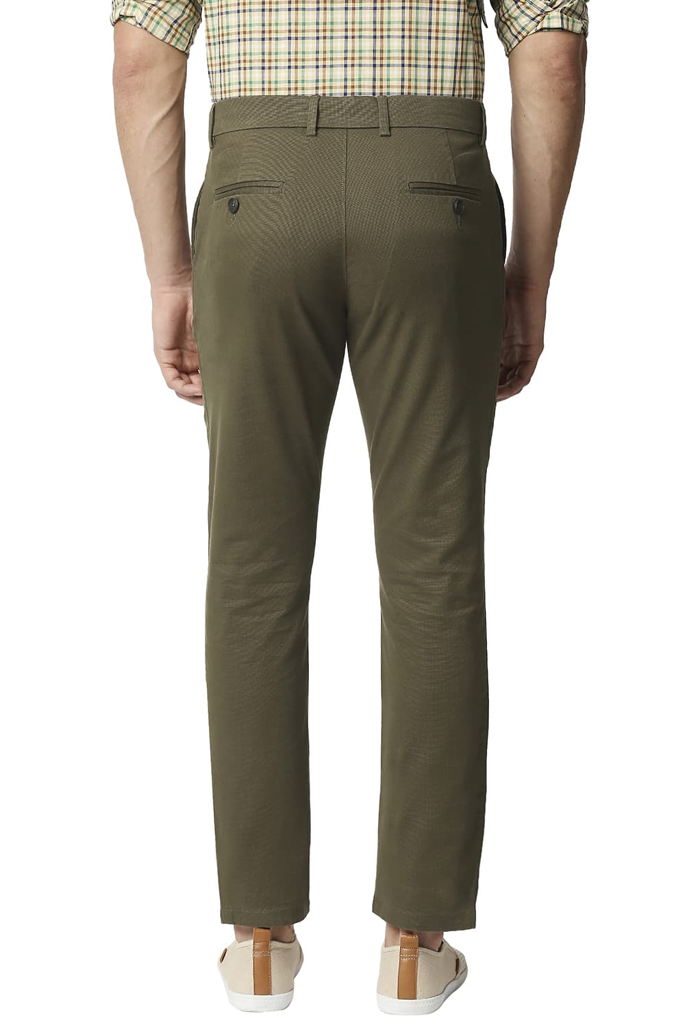 BASICS TAPERED FIT STRETCH TROUSERS