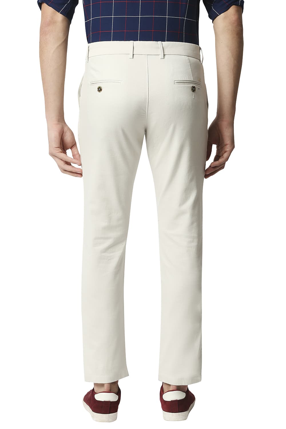 BASICS TAPERED FIT STRETCH TROUSERS