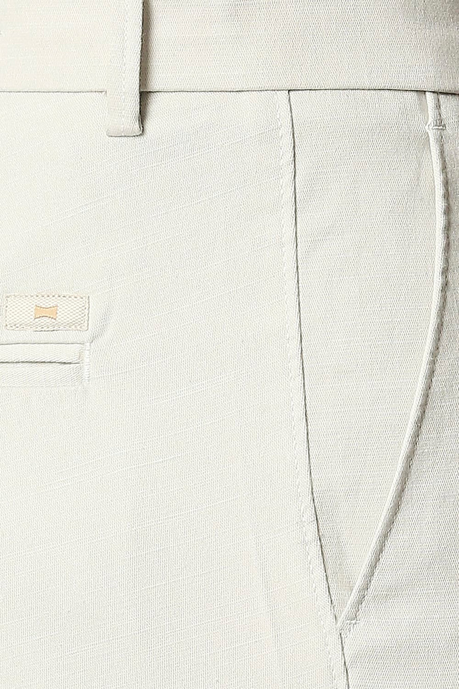 BASICS TAPERED FIT VAPOROUS ECRU STRETCH TROUSERS
