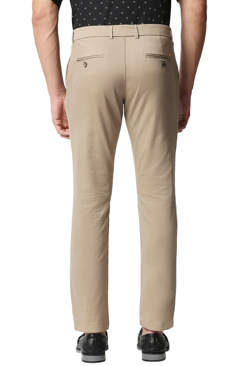 BASICS TAPERED FIT STRETCH TROUSERS