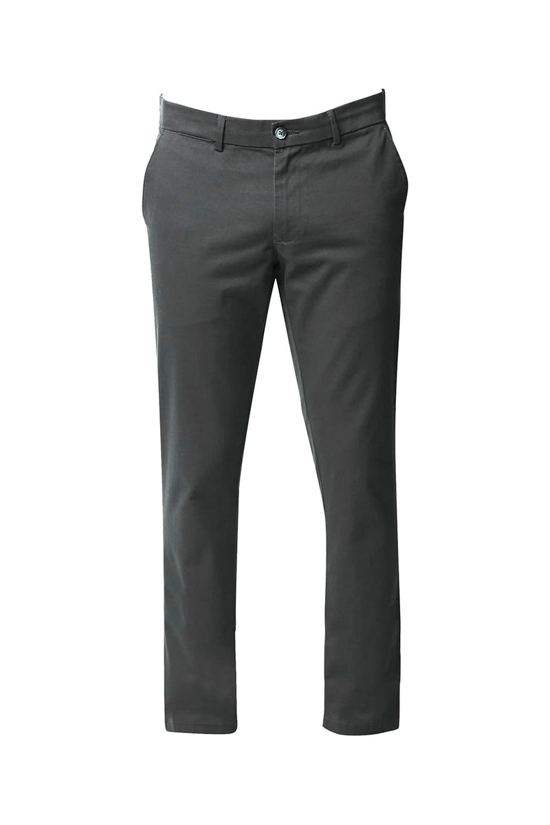 BASICS TAPERED FIT STRETCH TROUSERS