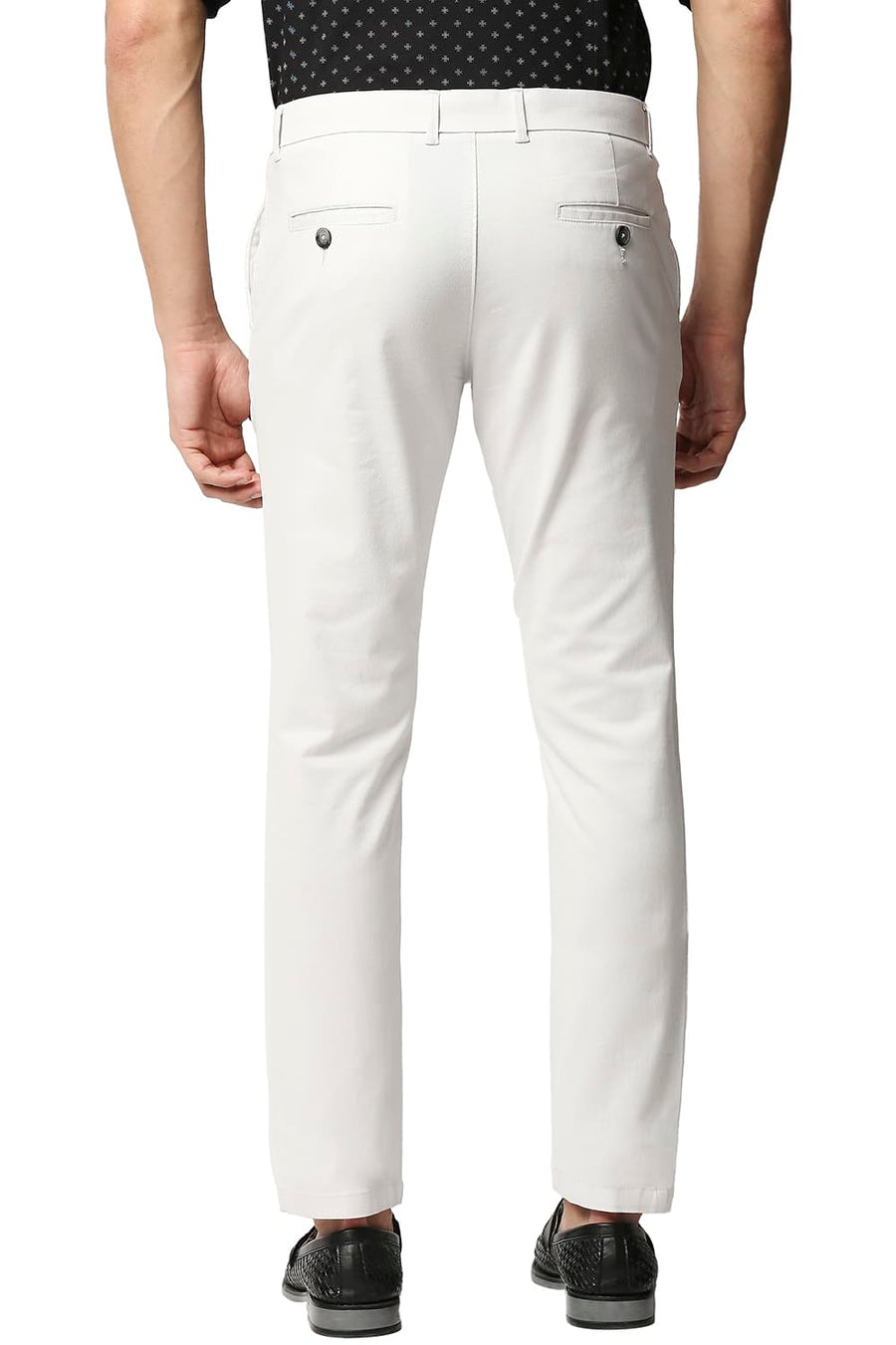 BASICS TAPERED FIT NIMBUS GREY STRETCH TROUSERS