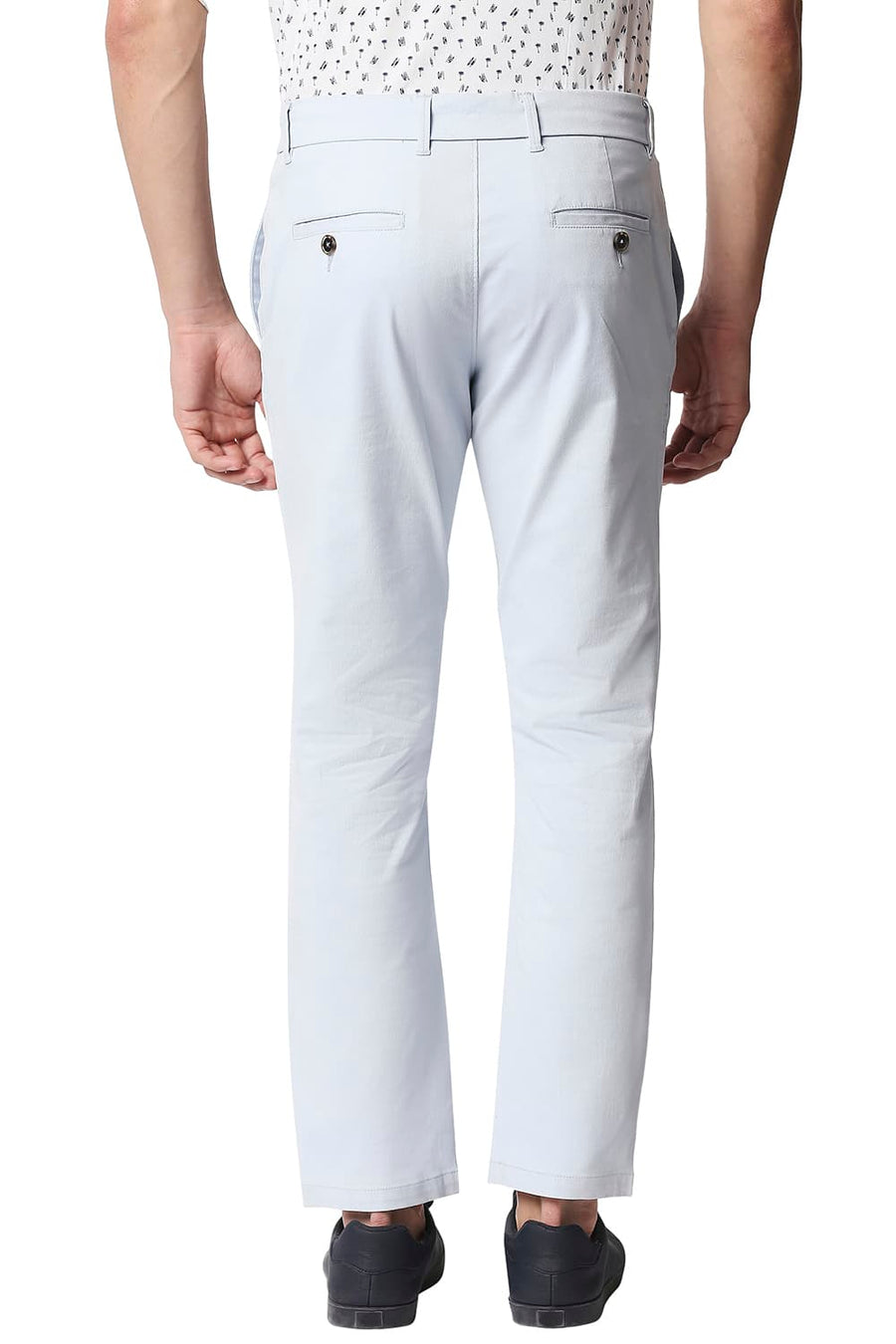 BASICS TAPERED FIT BALLAD BLUE STRETCH TROUSERS