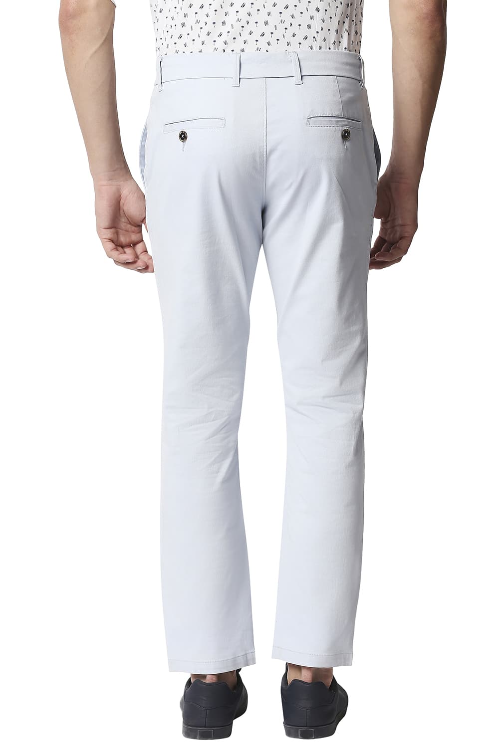 BASICS TAPERED FIT STRETCH TROUSERS