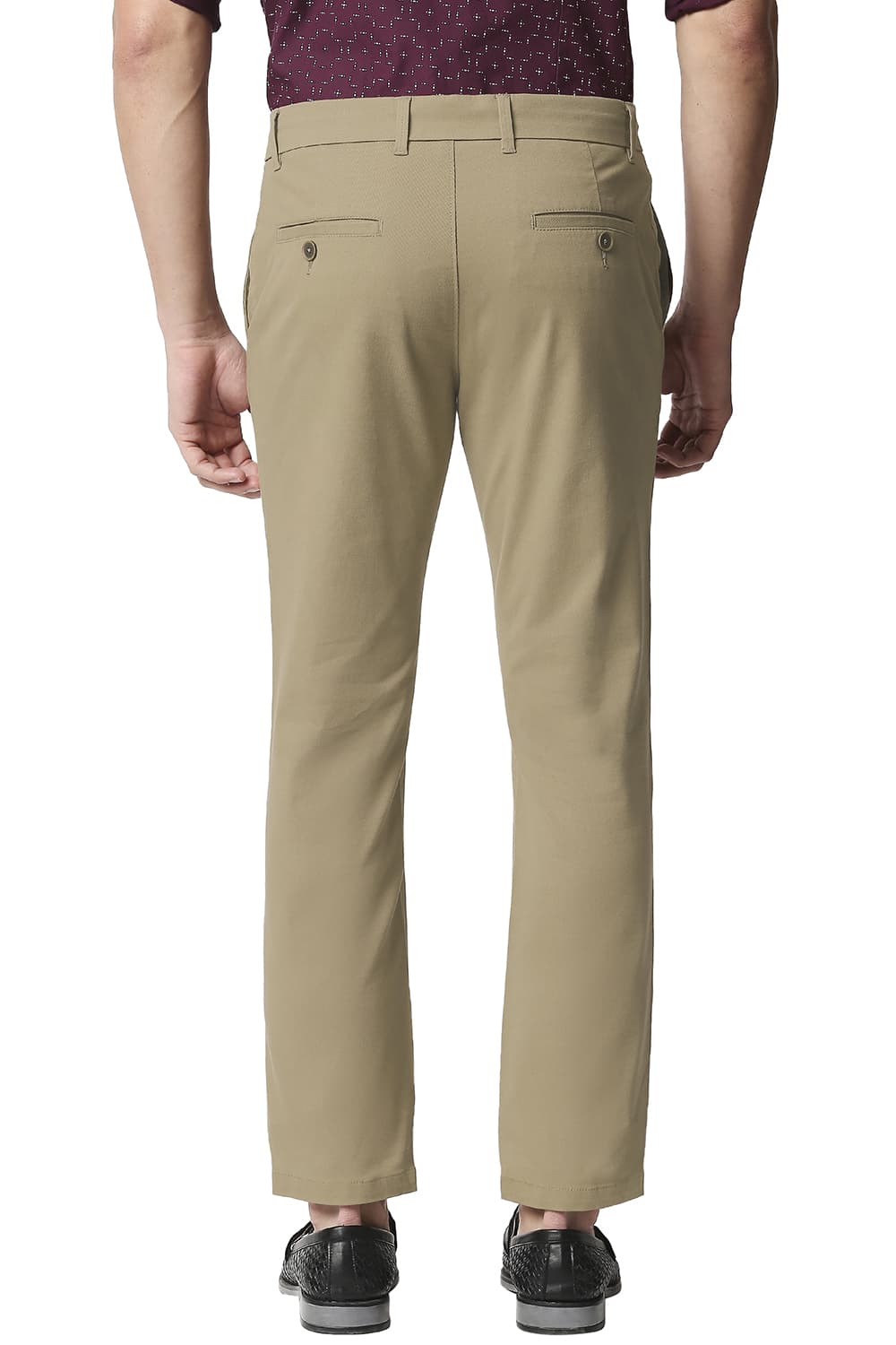 BASICS TAPERED FIT STRETCH TROUSERS