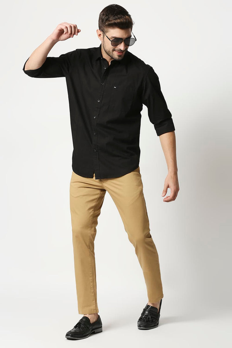 Tapered Fit Stretch Trousers