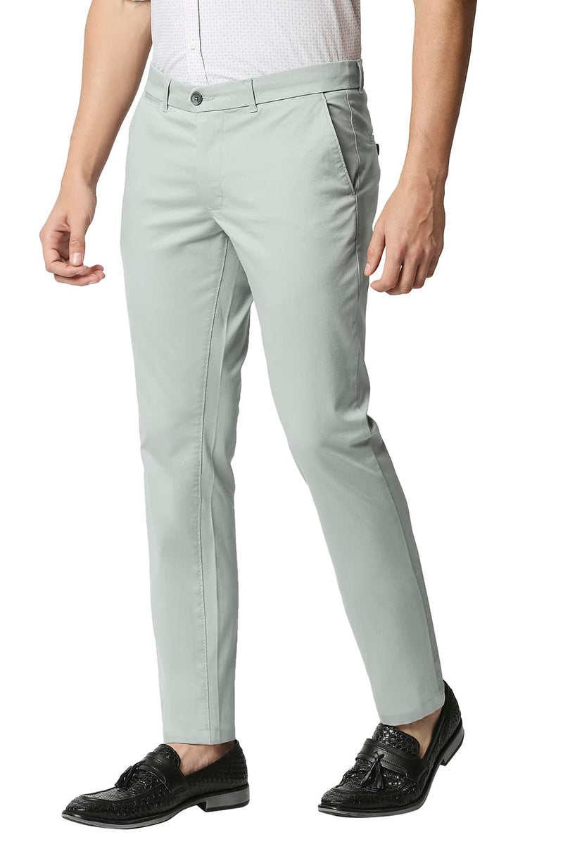 BASICS TAPERED FIT STRETCH TROUSERS