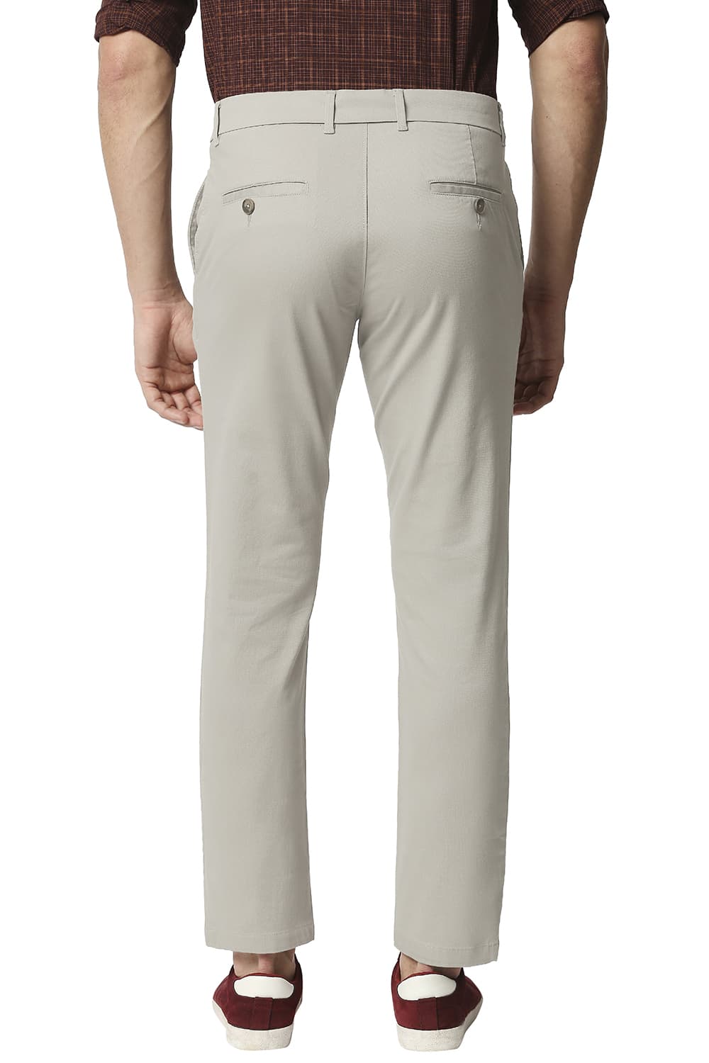 BASICS TAPERED FIT STRETCH TROUSERS