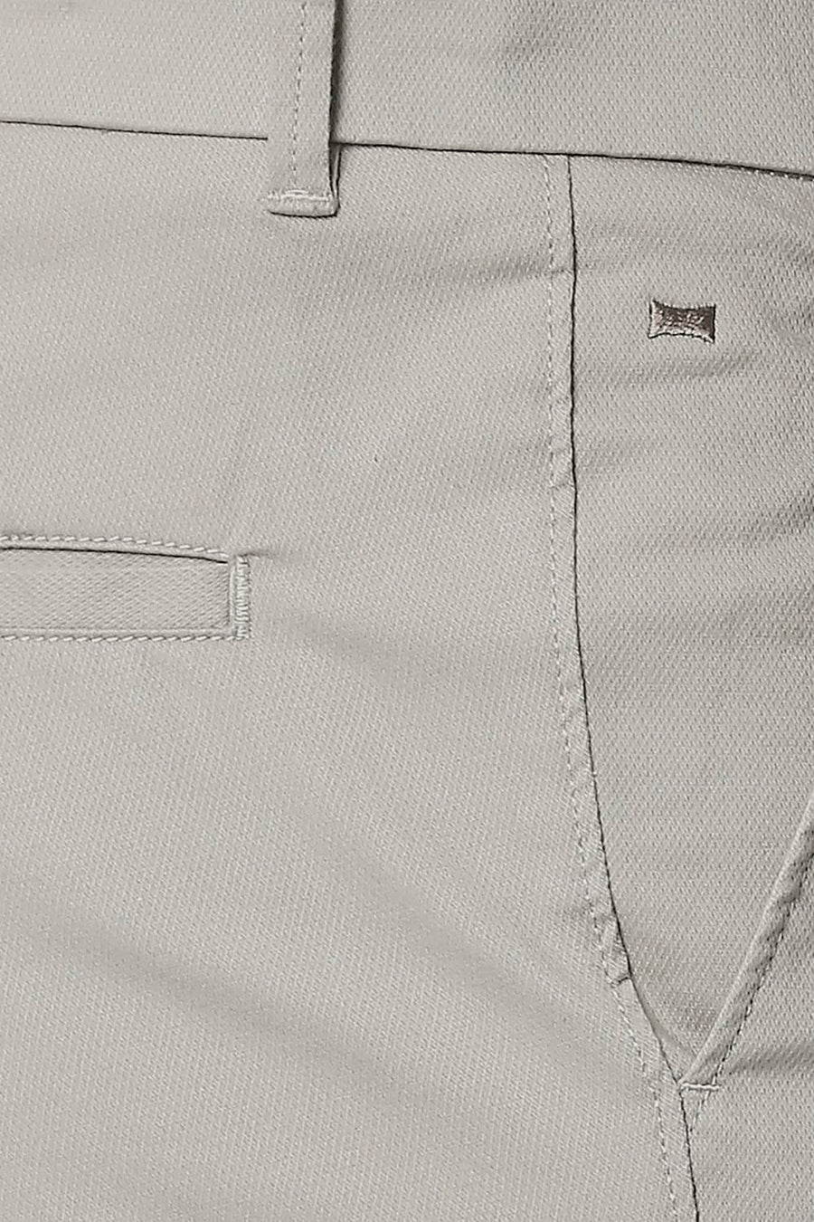 BASICS TAPERED FIT ATMOSPHERE MID BROWN STRETCH TROUSERS