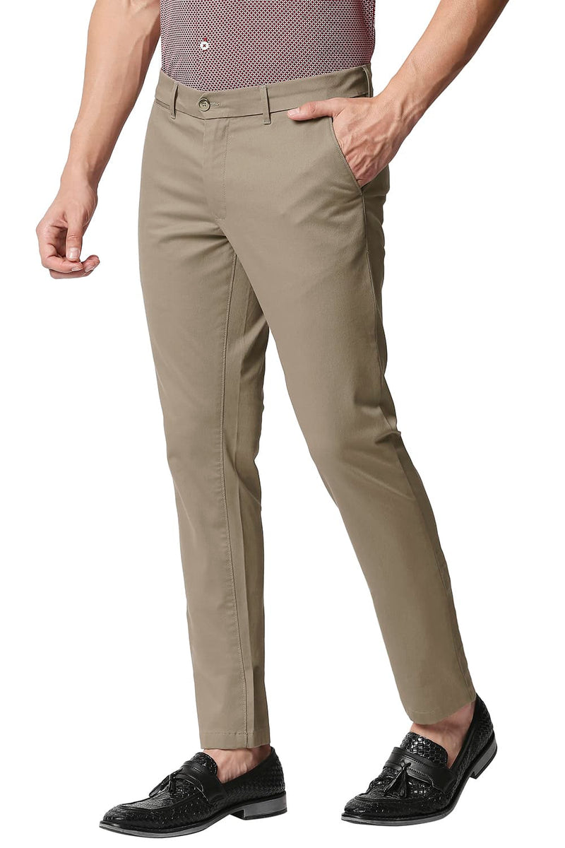 BASICS TAPERED FIT STRETCH TROUSERS