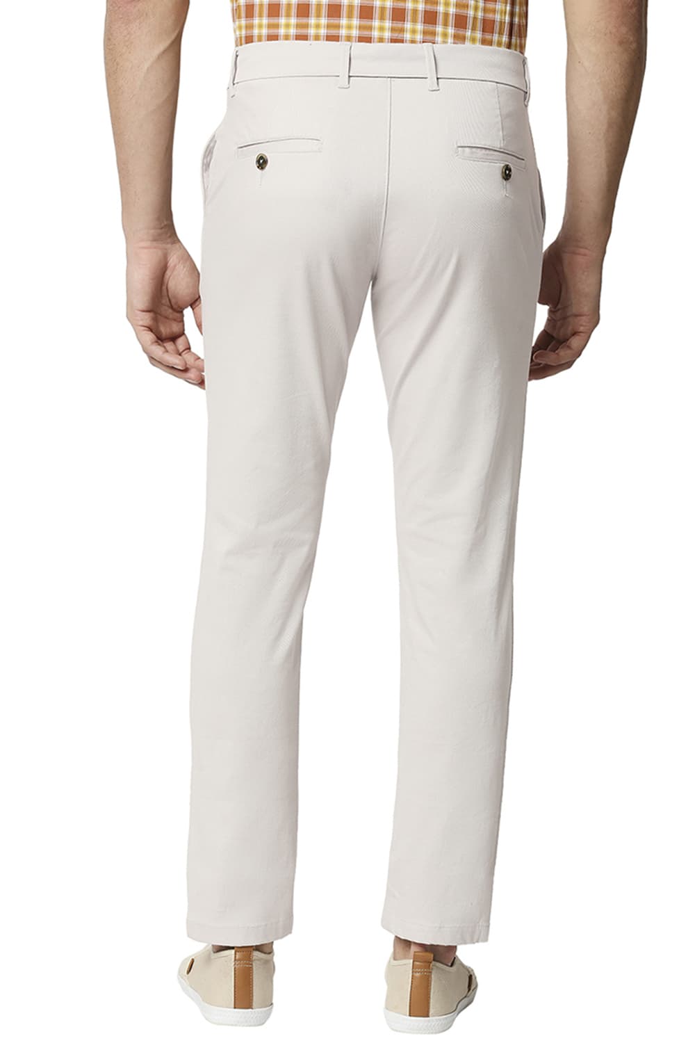 BASICS TAPERED FIT STRETCH TROUSERS